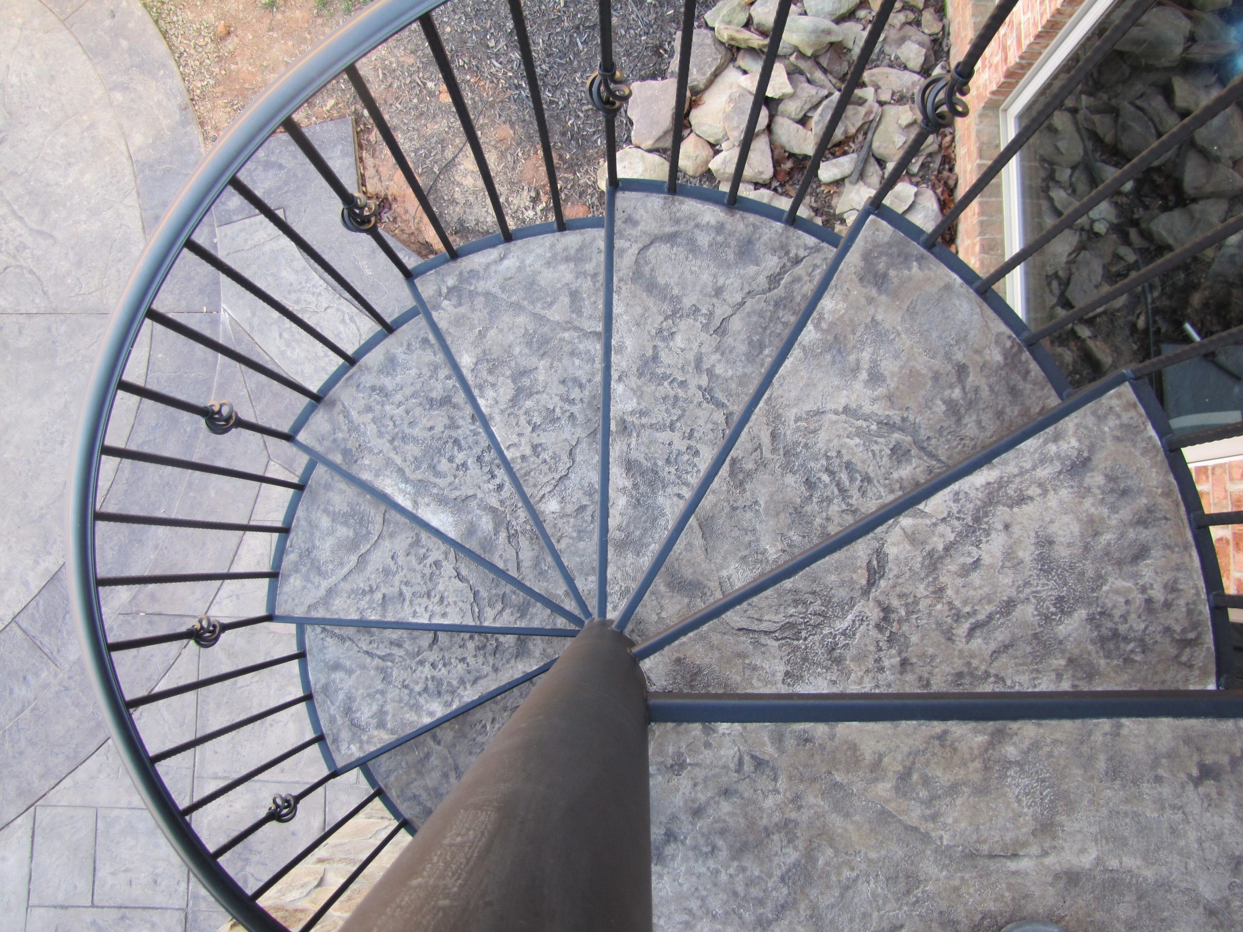 Spiral Staircase with concrete steps